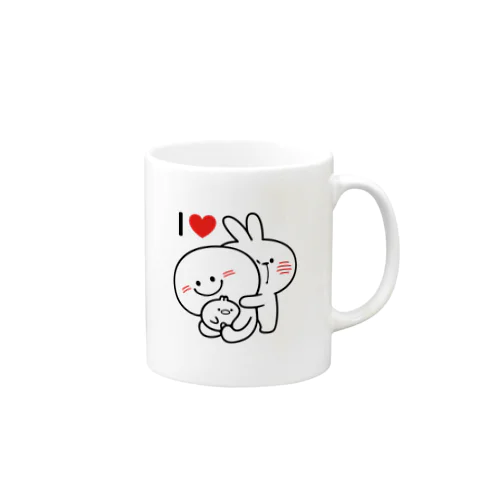 Spoiled Rabbit - I Love / あまえんぼうさちゃん - I ♥ Mug