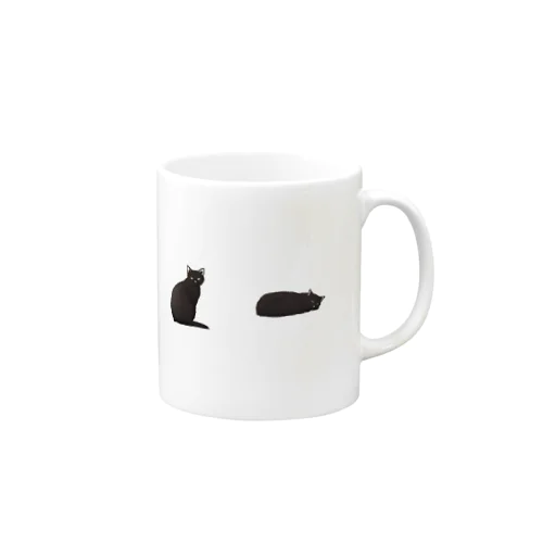 黒猫達 Mug