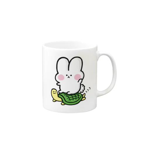 残業うさぎと「かめくん」 Mug