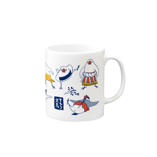すもう文鳥マグ（3色） Mug
