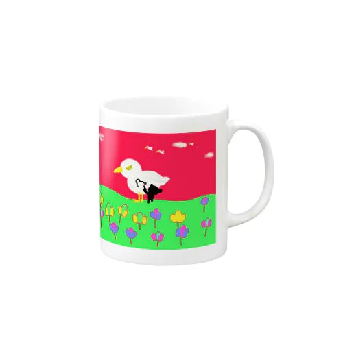 鳥キャンパス Mug