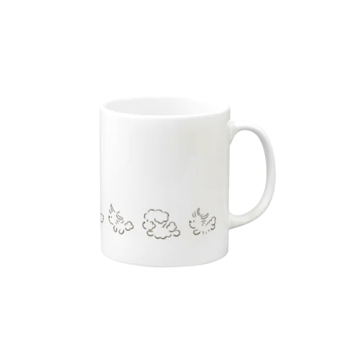 ぷぷまる　おいかけっこ クロ線 Mug