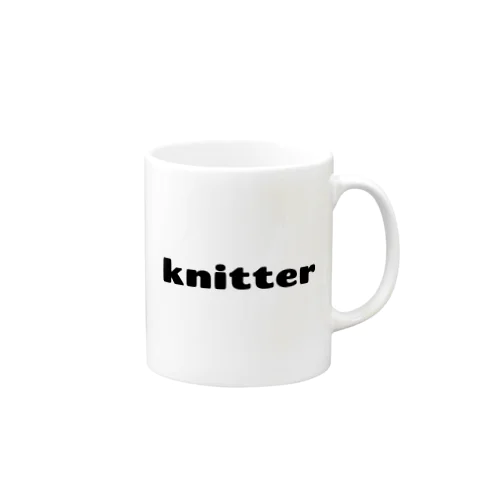 knitter (black) Mug