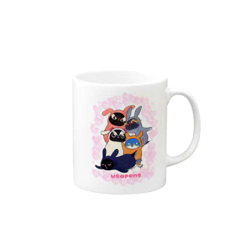 うさぺん。(ハートフレーム) Mug