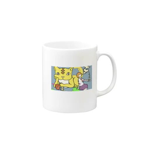 猫と制服のおんな Mug