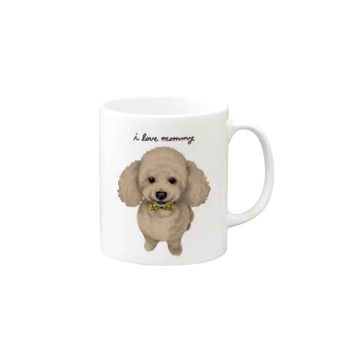 i love mommy(文字こげ茶色) Mug