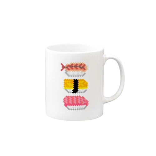 ダサかわいい 寿司三カン Mug