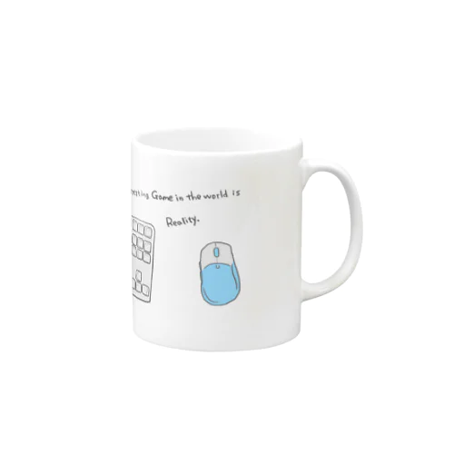 WASDだけ水色【キーマウシリーズ】 Mug