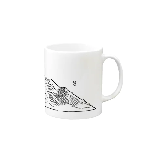 八ヶ岳　黒 Mug