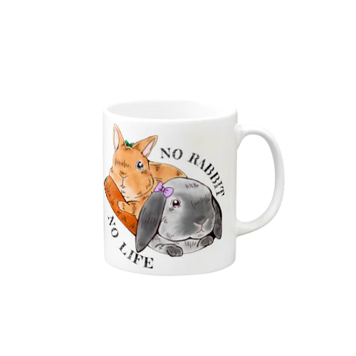 NO RABBIT NO LIFE no.3 Mug