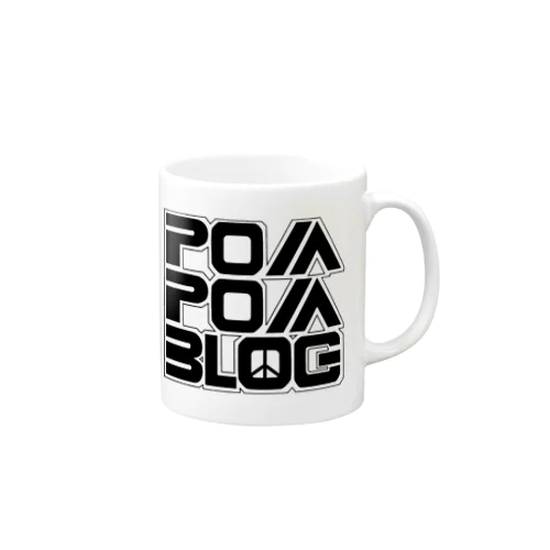 Pom City Four Logo（black） マグカップ