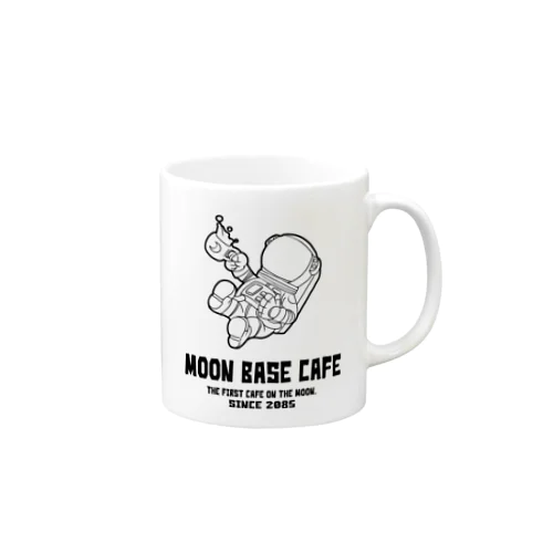 MOON BASE CAFE (ムーンベースカフェ) モノトーン黒 マグカップ