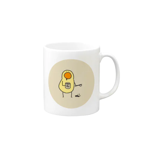 コーヒーの粉をこぼすトリ(円形ver.) Mug