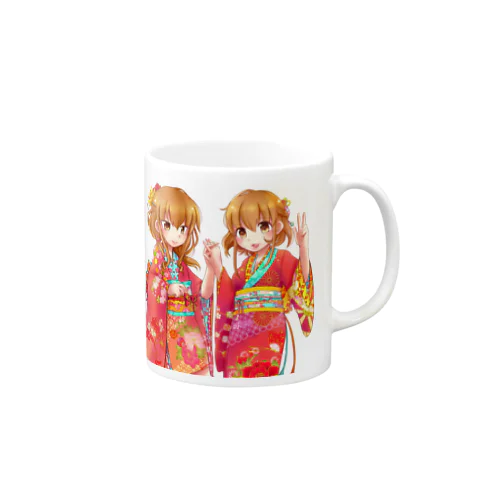 着物女子 Mug