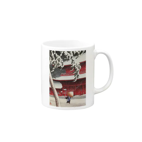 日本画；川瀬巴水_＜東京二十景＞芝増上寺 Mug