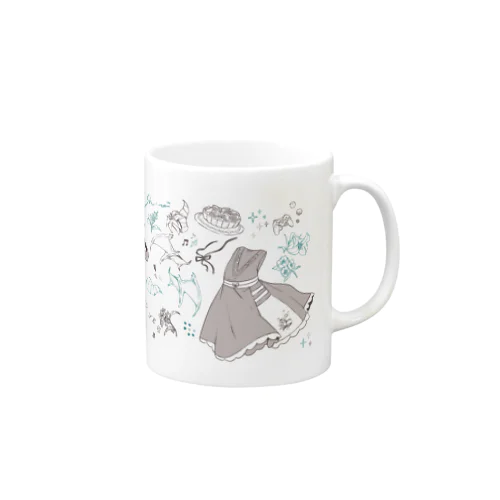 シンプルデザインしろあくま Mug