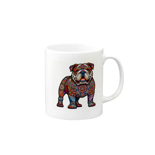 Mandala BullDog マグカップ