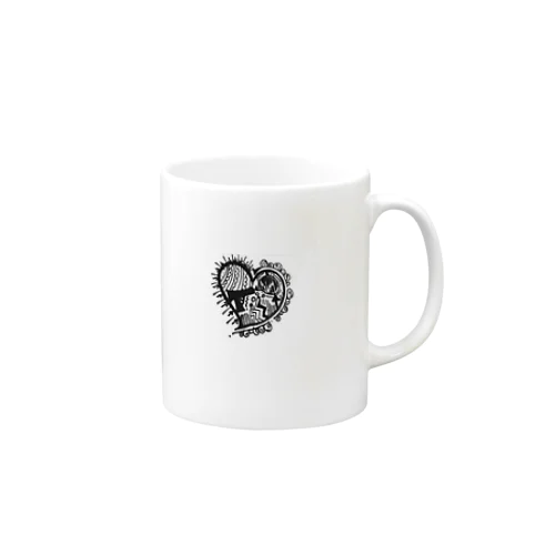 black heart  . Mug