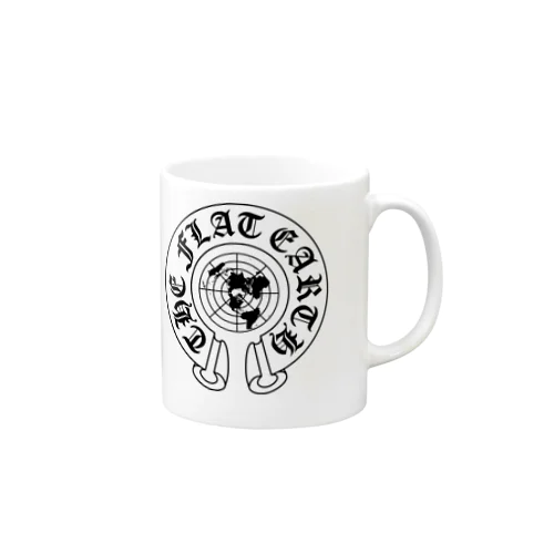 フラットアースMAP04 ch-BLACK Mug