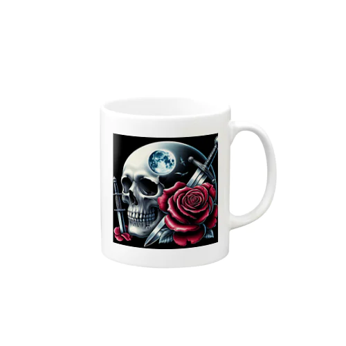 死神と薔薇（四角）AI生成 Mug