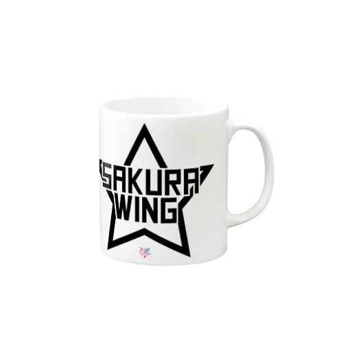 SAKURA WINGスター黒字 Mug