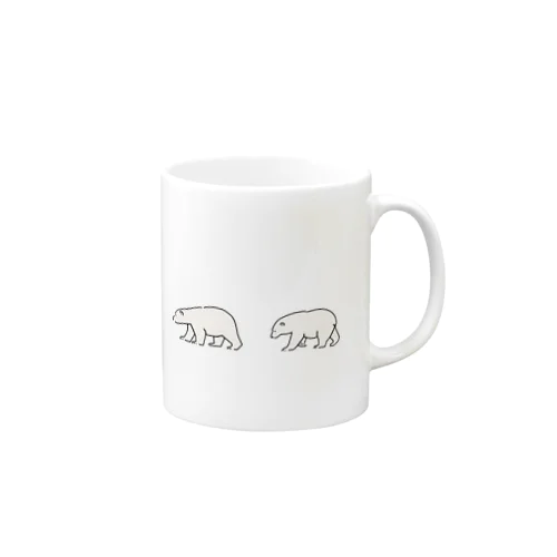 あるく シロクマ Mug