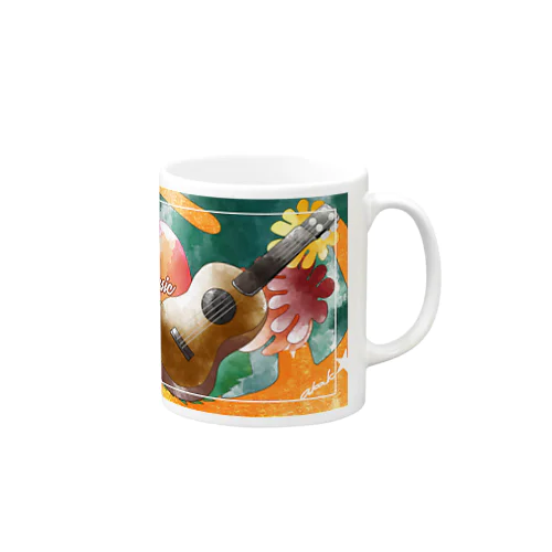 花と音楽 Mug