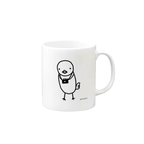 ひよこカメラマン（黒） Mug