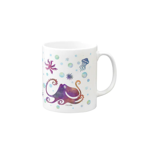 ドット蛸マグ水彩 Mug
