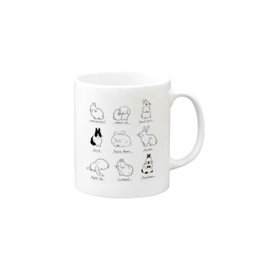 うさぎがいっぱい Mug