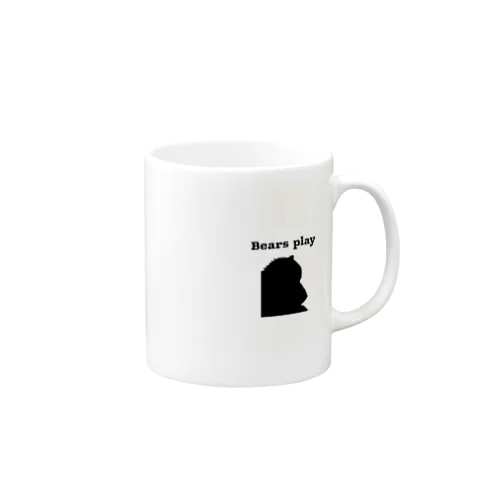 Bears Play 熊　シルエット　マグカップ Mug