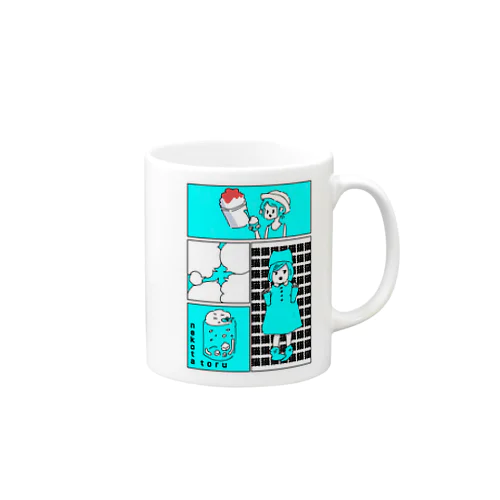 夏と猫 Mug