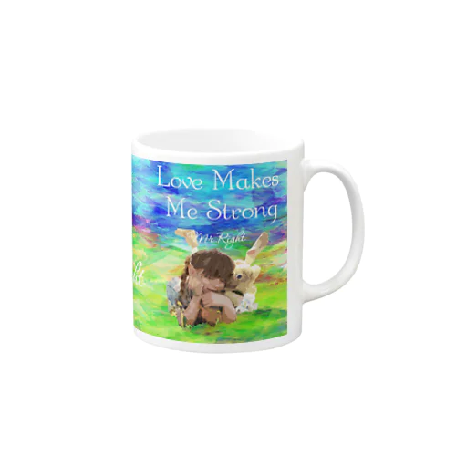 子供や女性が好きなパステルカラーファッション love Makes Me Strong Mug