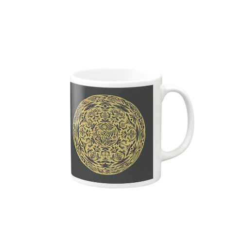 Maru ⭕ Mandala 繁栄(黒) Mug