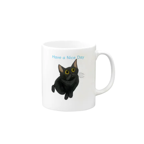 Have a Nice Day黒猫 Mug