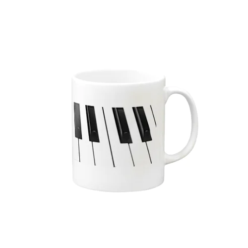 ピアノ鍵盤　シンプル マグカップ