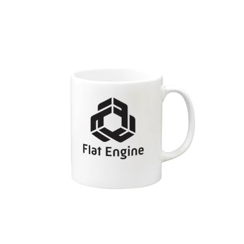 Flat Engine Logo（Black/Square） Mug