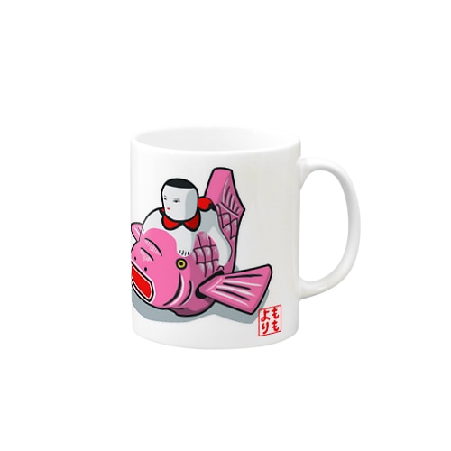 鯛乗り童子 Mug