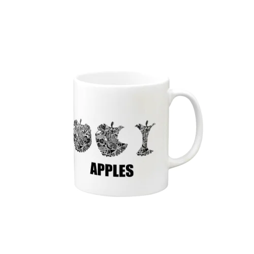 モノクロ　Apples Mug