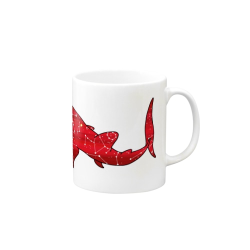 ジンベエザメ 夏の星座 赤 Mug