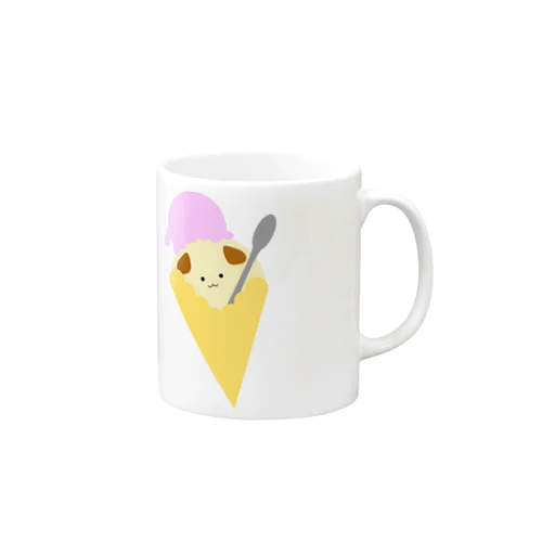 転がりいぬの夏　マグカップ Mug