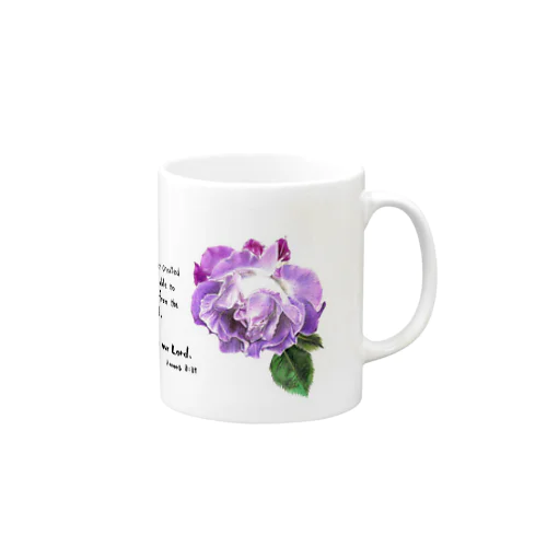 紫のバラ マグカップ