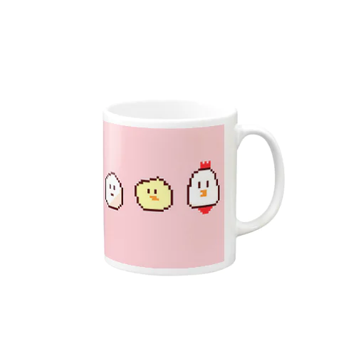 タマゴヒヨコトリ。ピンク Mug