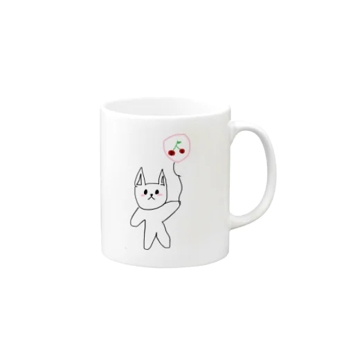 ニャンさくらんぼ Mug