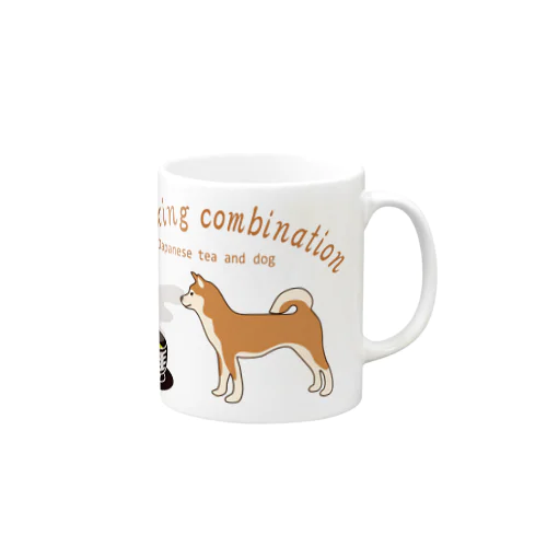 日本の犬とお茶  Mug