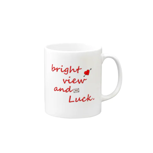 bright view and Luck.マグ ( Front Red 帯無し ) Mug