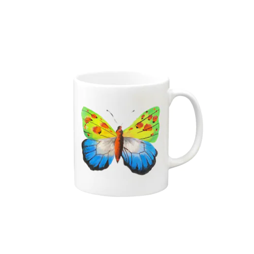 カラフルな蝶 マグカップ