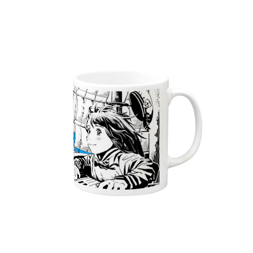 海を眺めて Mug