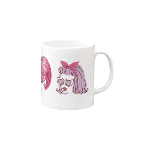 ピンクレトロガール Mug