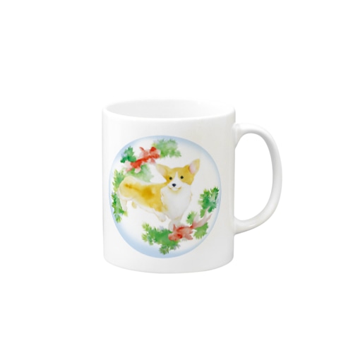 金魚ドームとコーギー犬・マグカップ Mug